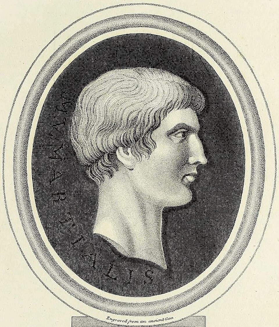 1816 engraving, supposedly from ancient gem; identification uncertain