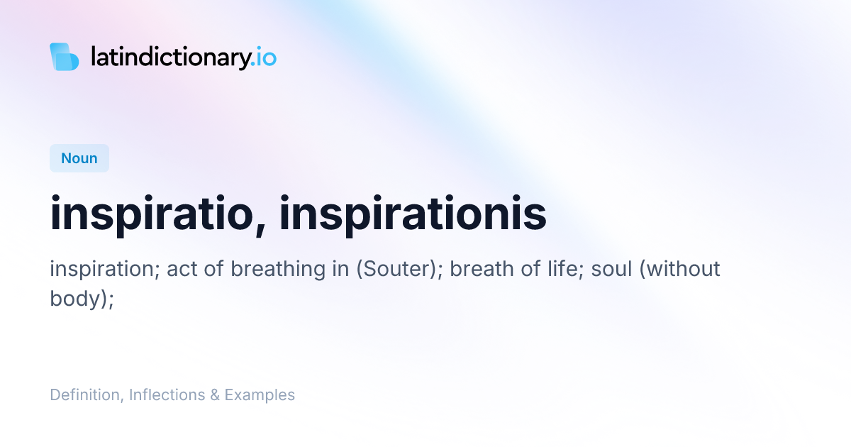 Inspiratio: Latin Declension & Meaning