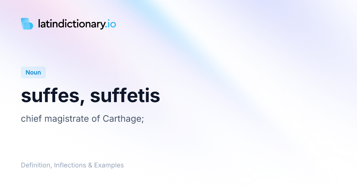 Suffes: Latin Declension & Meaning